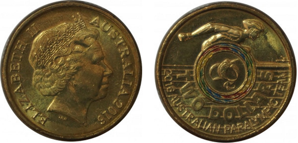 2 dollars (Australien Paralympische Mannschaft)