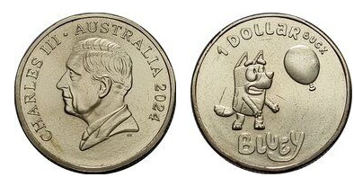 1 Dollar (Bluey mit Luftballon)