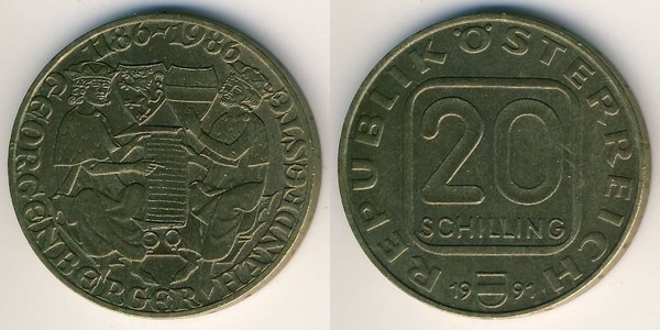 20 schilling (800. Jahrestag des Georgenberger Paktes)