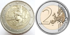 2 euro (100. Jahrestag der Republik Österreich)