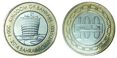 100 fils (10. Jahrestag des Großen Preises von Bahrain)