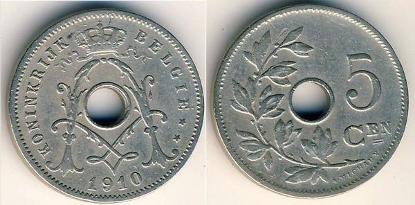 5 centimes (Albert I. - België)