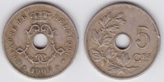 5 centimes (Leopoldo II - Belgique)