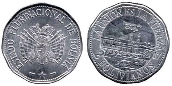 2 bolivianos (Hafen von Cobija)