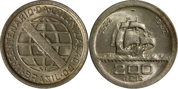 200 réis (400. Jahrestag der Kolonisierung - Vincentian)