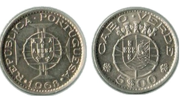 5 escudos