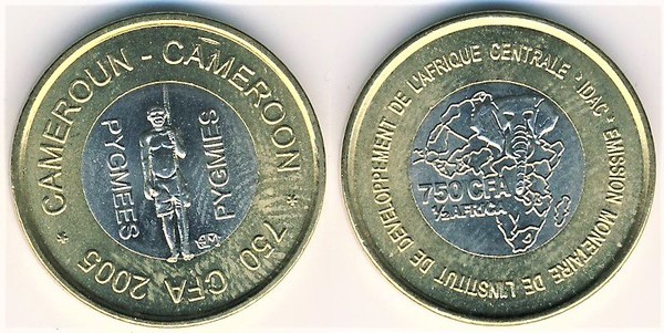 750 francs CFA (Pigmeos)