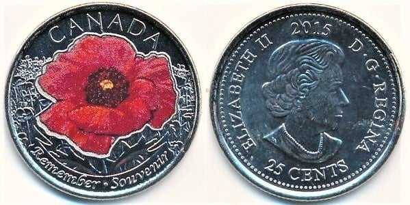 25 cents (Hundertjahrfeier des Gedichts In Flanders Fields)