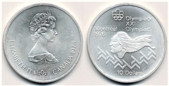 10 dollars (XXI. Olympische Spiele Montreal 1976 - Hürdenlauf)