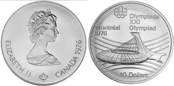 10 dollars (XXI. Olympische Spiele Montreal 1976 - Stadion)