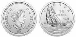 10 cents (100. Jahrestag des Segelschiffs Bluenose)