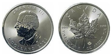 5 dollars  (Maple Leaf - Karl III.)