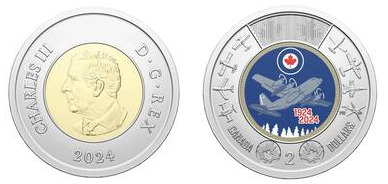 2 Dollar (Hundertjahrfeier der Royal Canadian Air Force-Farbe)