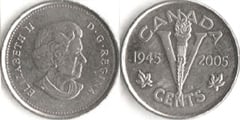 5 cents (60. Jahrestag des Zweiten Weltkriegs)