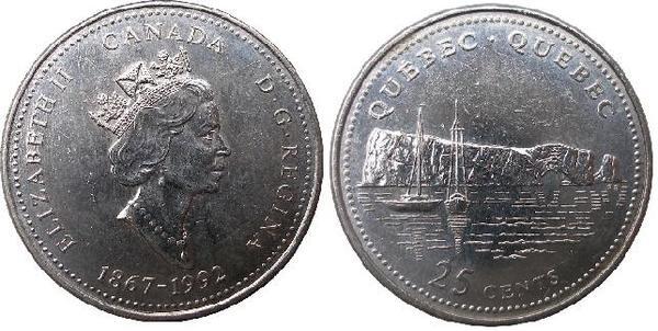 25 Cents (125. Jahrestag der kanadischen Konföderation - Quebec)