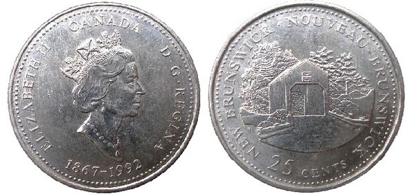 25 cents (125. Jahrestag der kanadischen Konföderation)