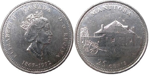 25 Cents (125. Jahrestag der kanadischen Konföderation - Manitoba)