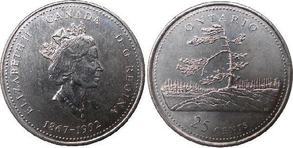 25 Cents (125. Jahrestag der kanadischen Konföderation - Ontario)