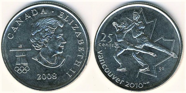 25 cents (Olympische Spiele - Eiskunstlauf)