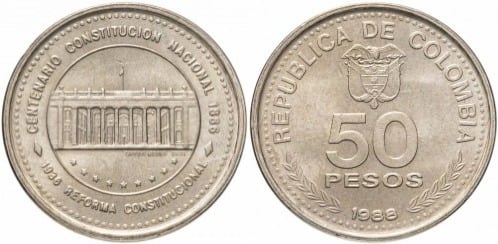 50 pesos (100. Jahrestag der Landesverfassung)