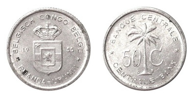 50 centimes (Ruanda-Urundi-Belgien Kongo)