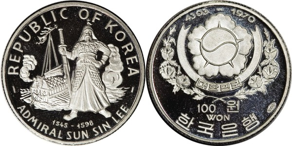 100 won (Admiral Sun Sin Lee)