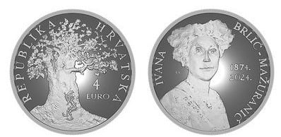 4 Euro (150. Jahrestag der Geburt von Ivana Brlić-Mažuranić)