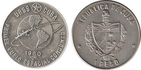 1 peso (1. gemeinsamer Raumflug U.S.S.R.-Kuba)