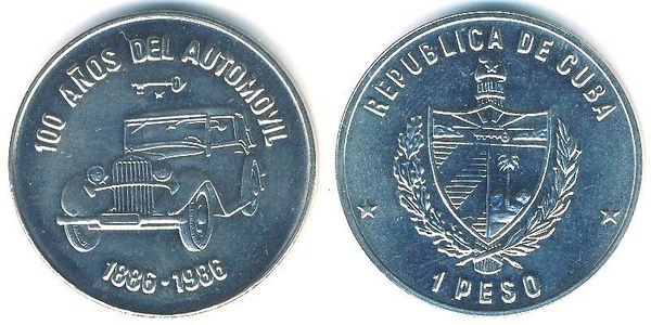 1 peso (100. Jahrestag des Automobils)