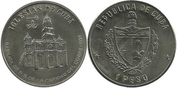 1 peso (Kubas Kirchen - Basilica de la Caridad del Cobre)