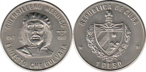 1 peso (20. Jahrestag des Verschwindens von Ernesto Che Guevara)