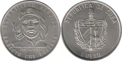 1 peso (25. Jahrestag des Todes von Ernesto Che Guevara)