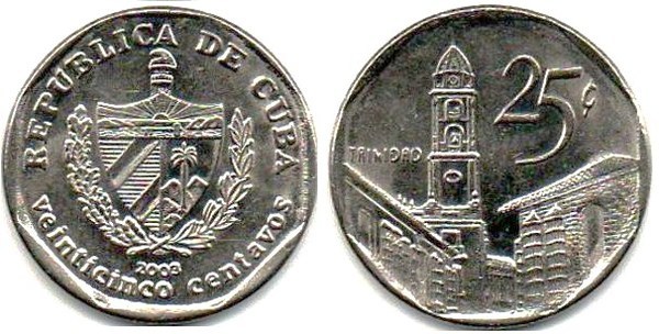 25 centavos (Cabrio Gewicht)