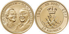 20 kroner (Goldenes Thronjubiläum von Königin Margrethe II.)