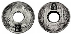 16 bits (Zentrales Loch mit Zinnen in Mexiko 8 Reales)