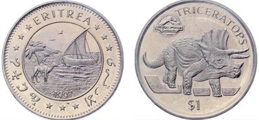 1 dollar (Triceratops)