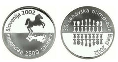 2500 Tolarjev (35. Schacholympiade in Bled)