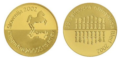 20000 Tolarjev (35. Schacholympiade in Bled)