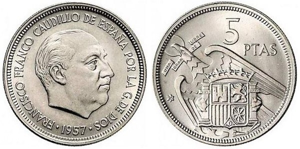 5 Pesetas (Francisco Franco)