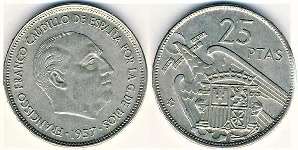 25 Pesetas (Francisco Franco)