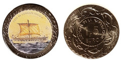 1 1/2 euros (Barco de combate fenicio)