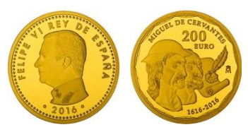 200 euros (IV Centenario de la muerte de Cervantes)