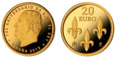 20 euros (75 cumpleaños de Juan Carlos I)