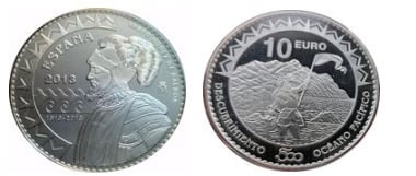 10 euro (500 aniversario del descubrimiento del Océano Pacífico)
