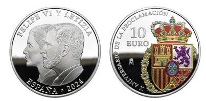 10 Euro (10. Jahrestag der Proklamation von Felipe VI.)