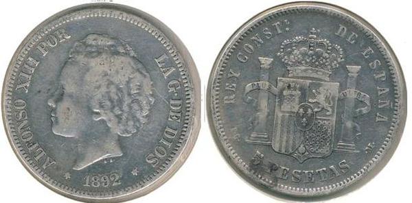 5 pesetas (Alfonso XIII.)