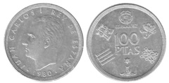 100 pesetas (España 82)