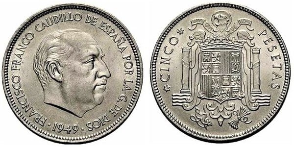 5 Pesetas (Francisco Franco)