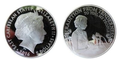 5 dollars (90º aniversario del nacimiento de la Reina Isabel I)
