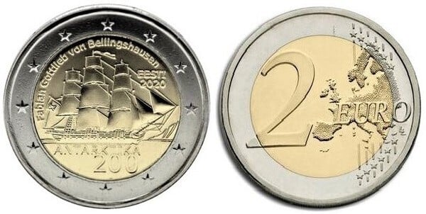 2 euro (200. Jahrestag der ersten Antarktis-Expedition)